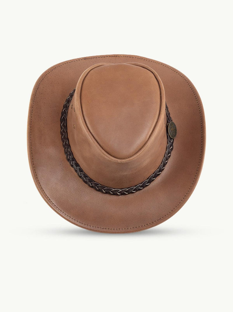 scippis hoed – wigan – opvouwbare rundlederen hoed – soepel & stijlvol met elastische hoofdband