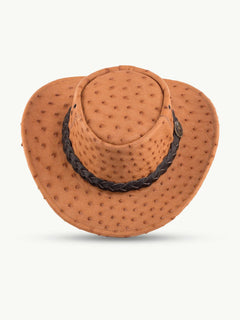 scippis hoed – ostrich – unieke hoed van struisvogelleer – duurzaam & karaktervol voor een opvallende look