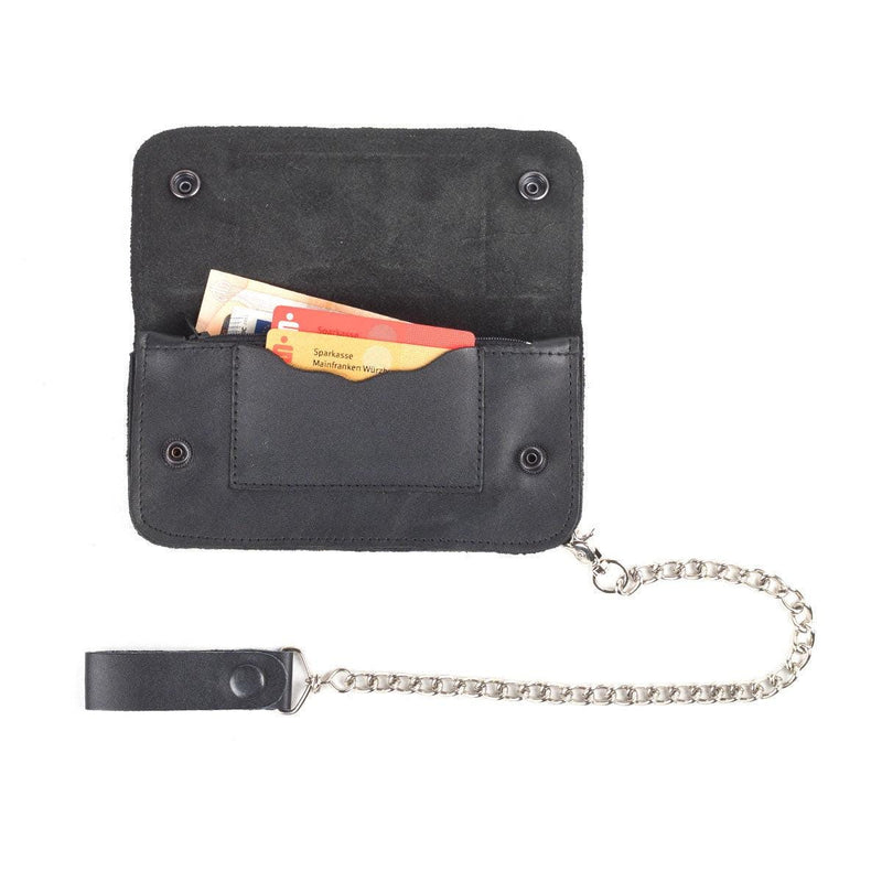 scippis portemonnee – blackburne wallet – zwarte leren portemonnee met ketting – stoer & functioneel