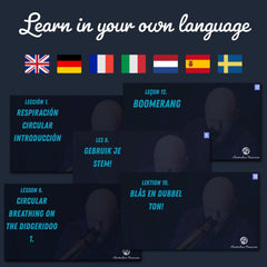 starterspakket houten didgeridoo 130cm inclusief onlinecursus - bijenwas - ikat didgeridootas