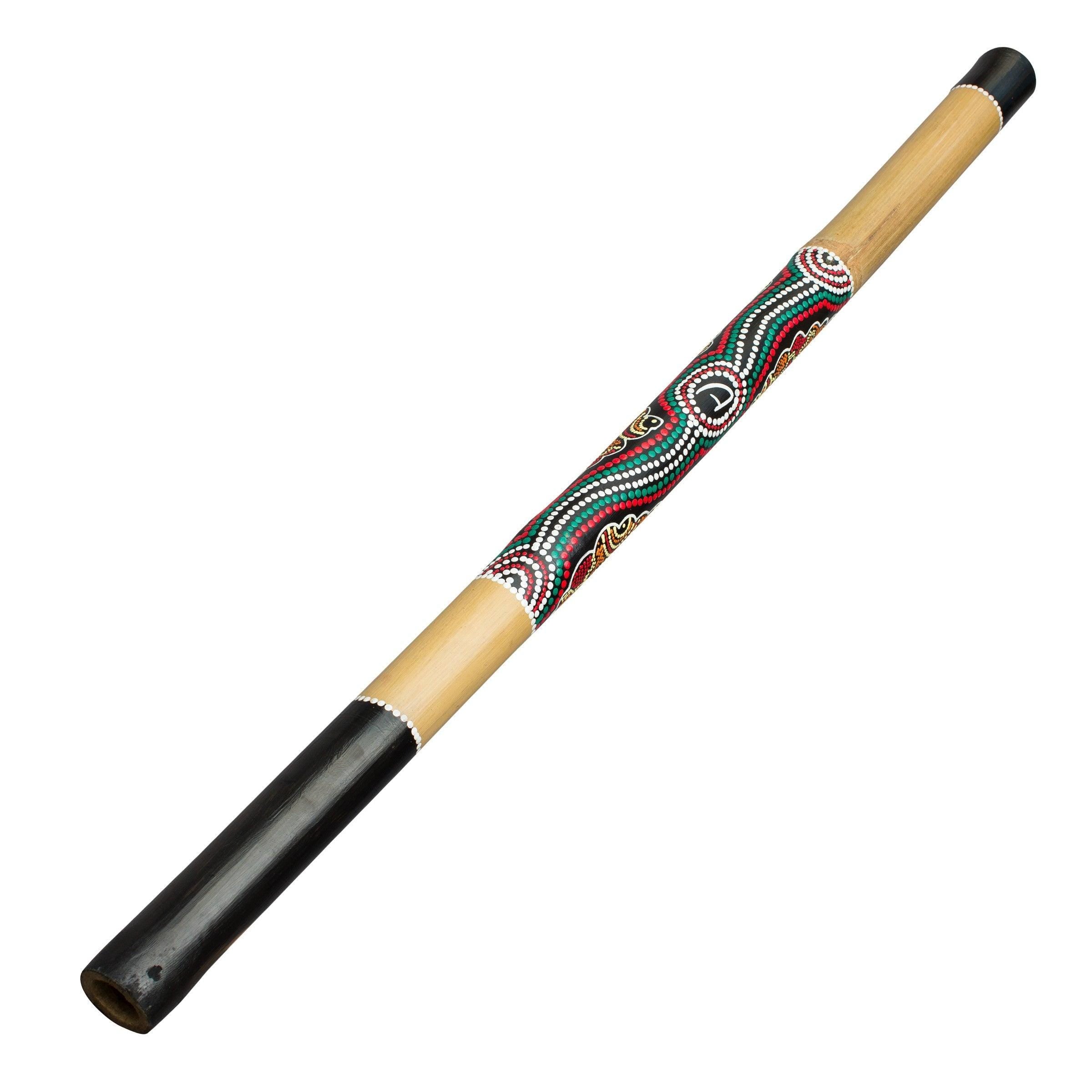 starterspakket didgeridoo – bamboe didgeridoo inclusief draagtas, dvd en bijenwas