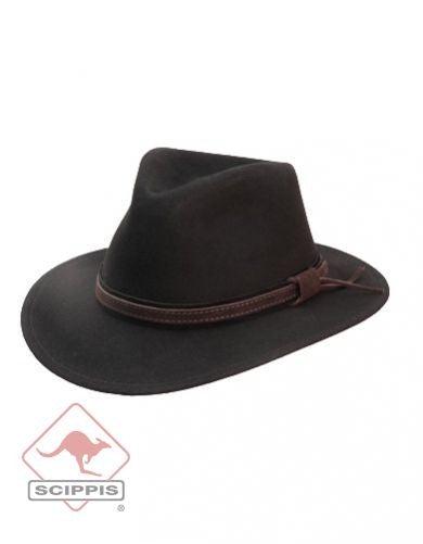 scippis hoed boston – wollen traveller hoed met leren band